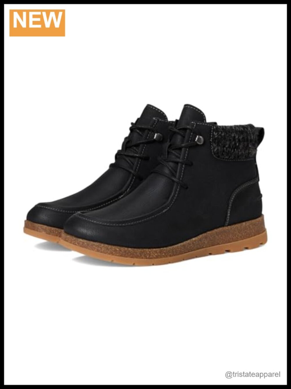 Women's Chukka Ankle Boots with Cork Wedge Heel, PU, Lace-Up